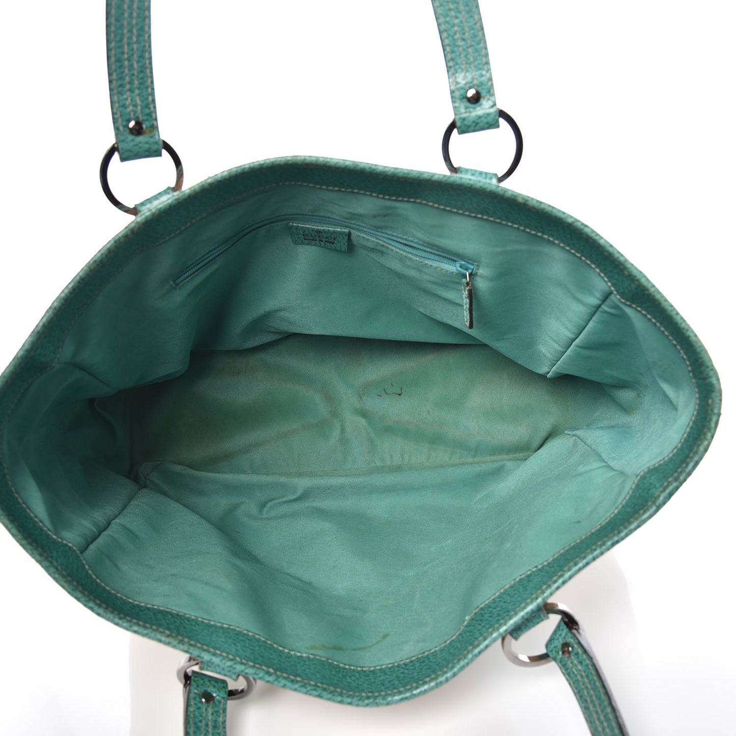 Monogram Small Tote Turquoise