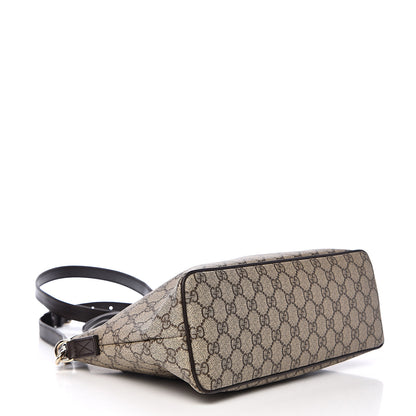 Gucci GG Supreme Monogram Small Zippered Tote Dark Brown 3 of 9