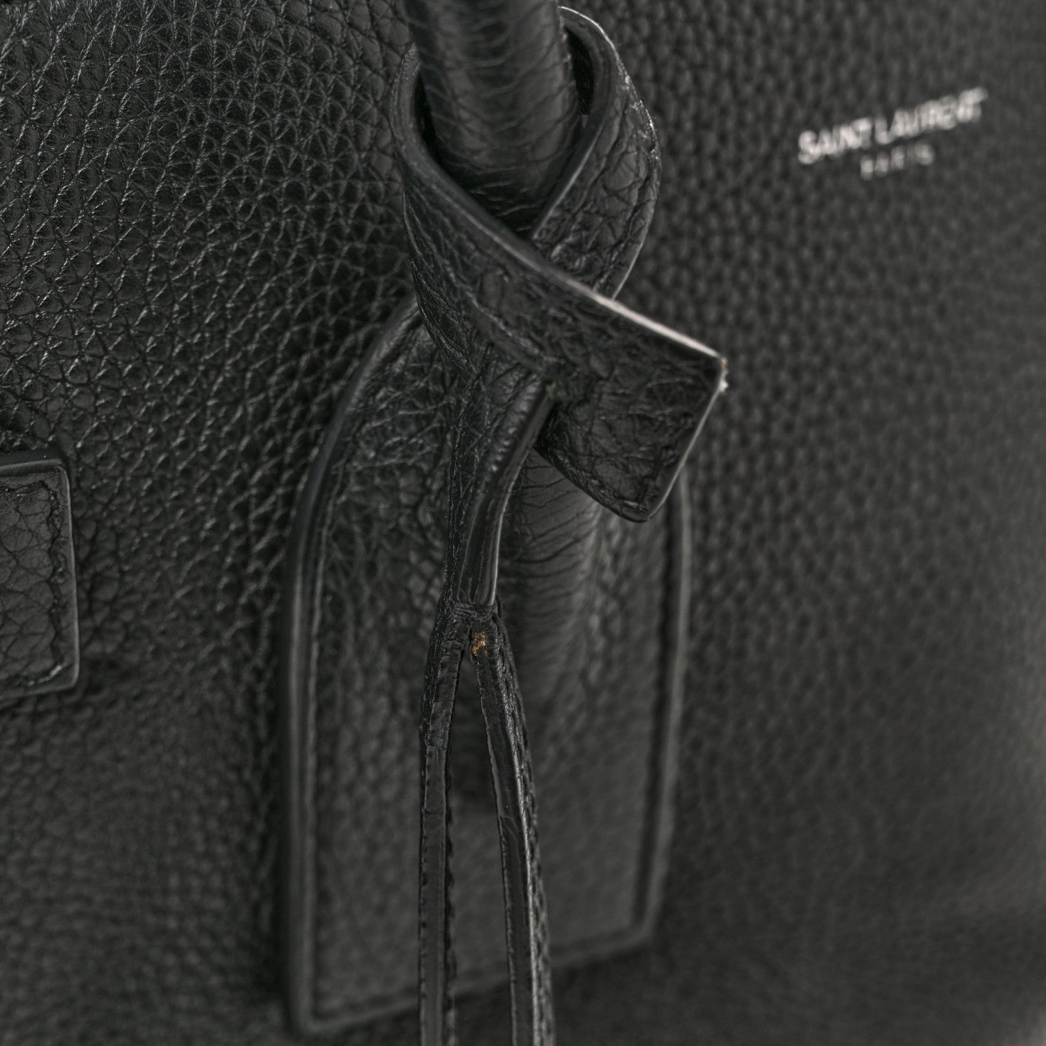 Saint Laurent Grained Calfskin Small Supple Sac De Jour Black 13 of 14