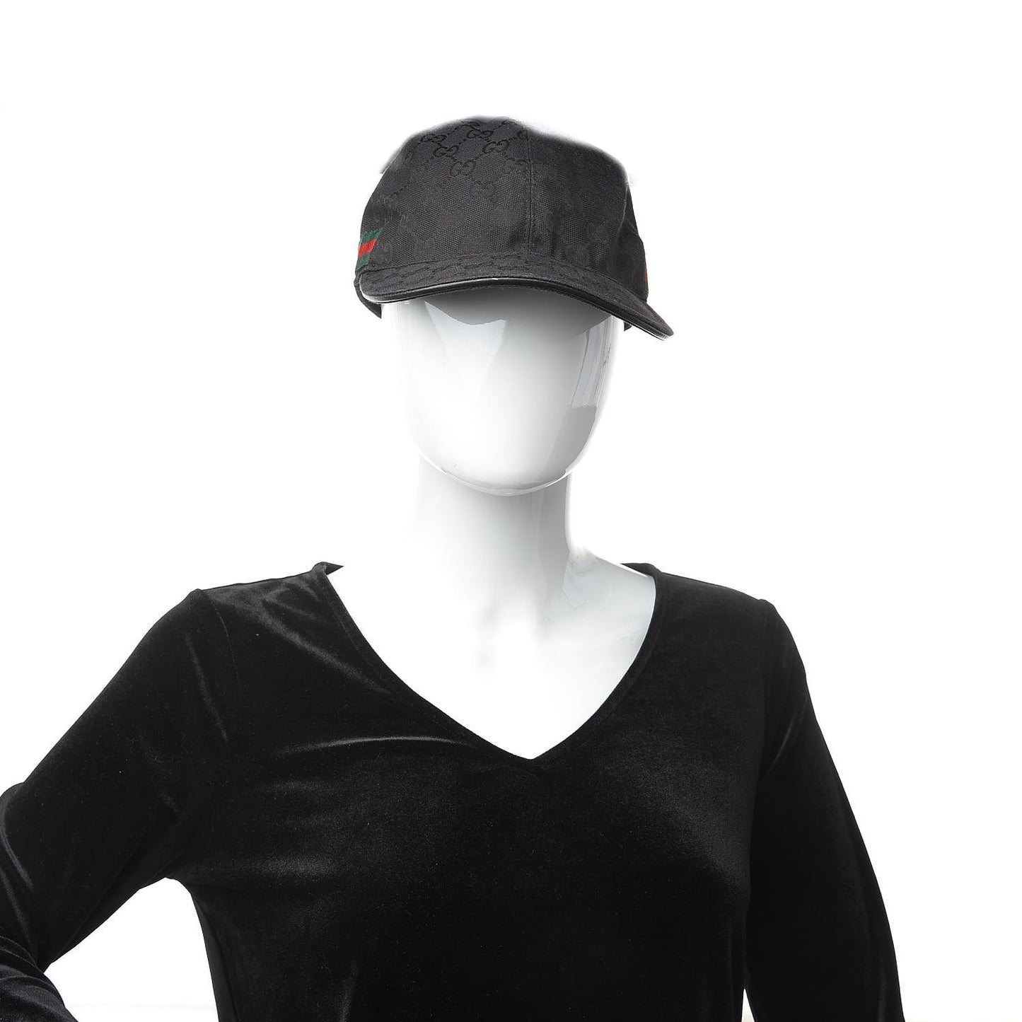Monogram Web Baseball Hat XL Black