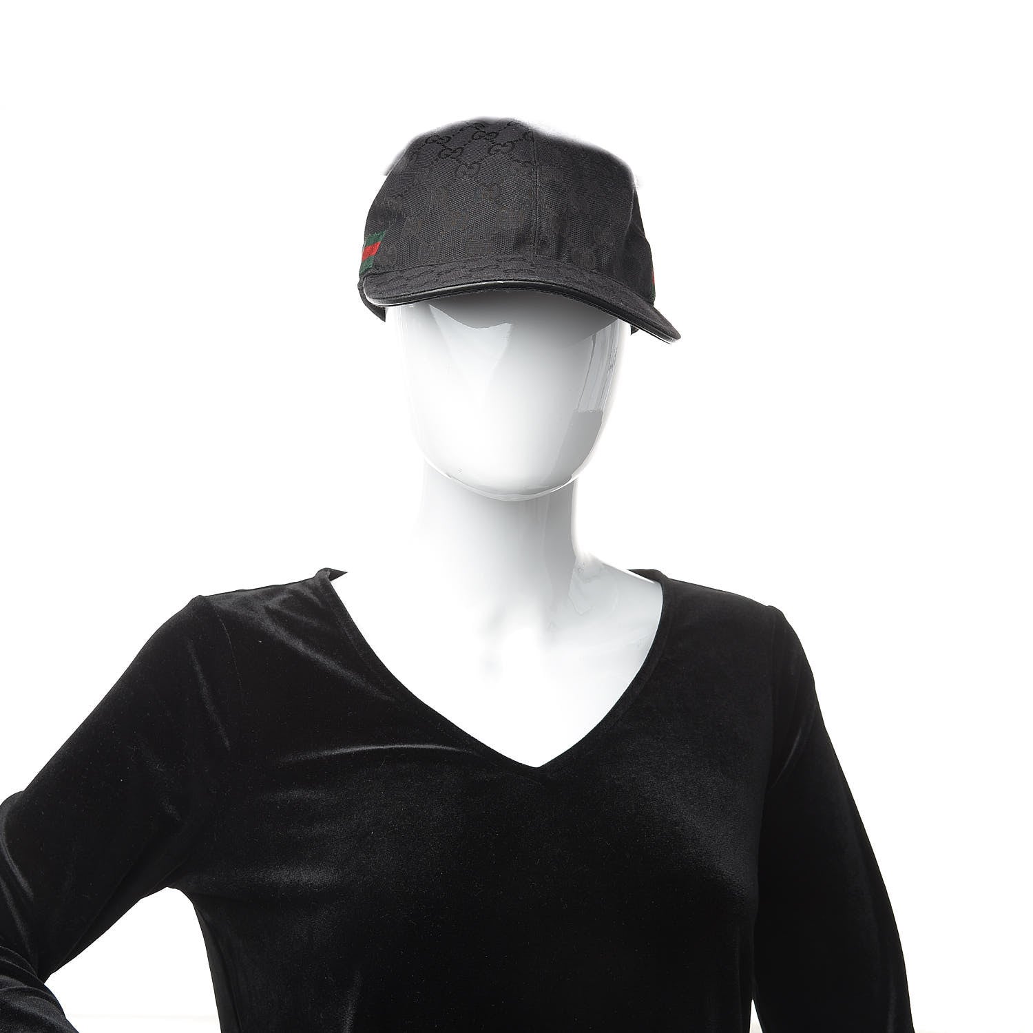 Gucci Monogram Web Baseball Hat XL Black 2 of 6