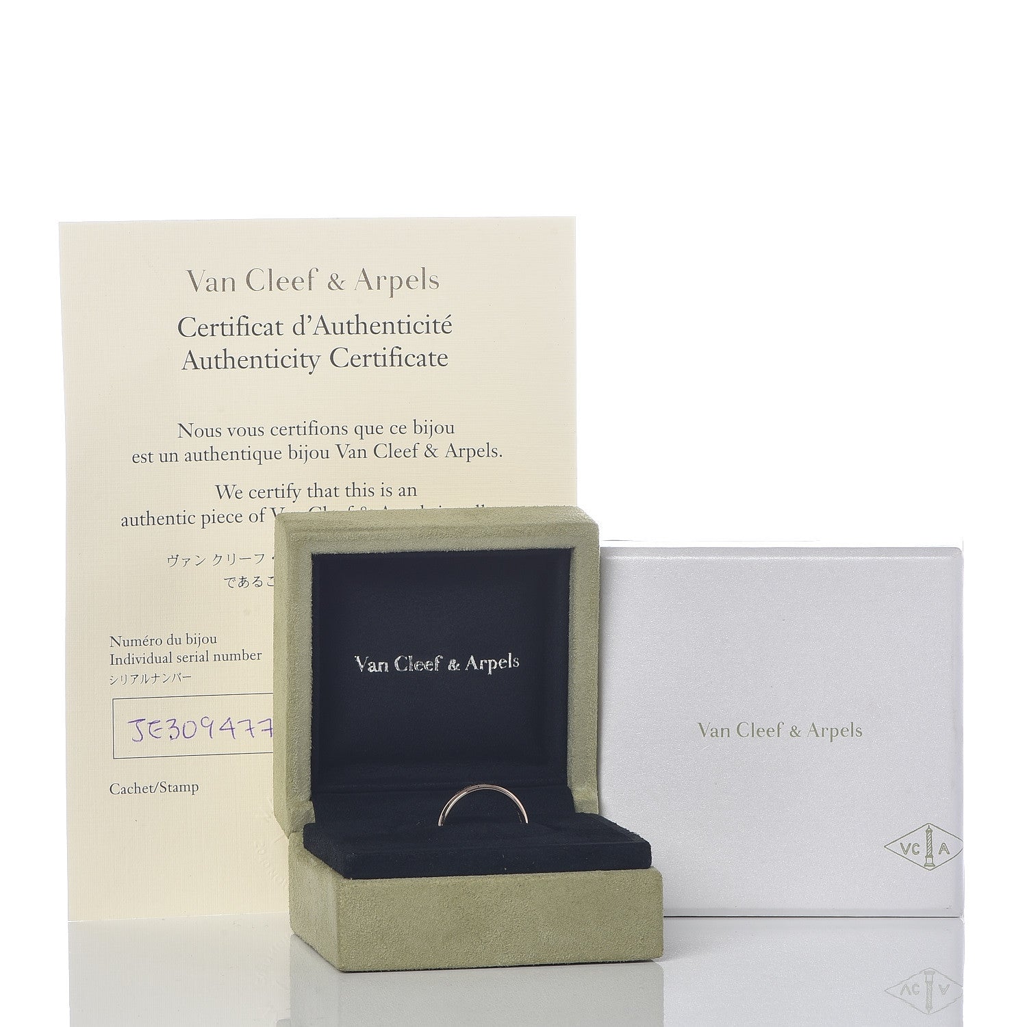 Van Cleef & Arpels 18K Rose Gold Wedding Band Ring 51 5.75 7 of 7