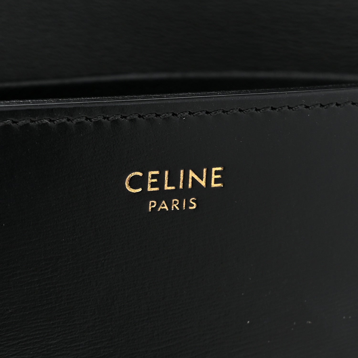 Celine Shiny Calfskin Triomphe Chain Shoulder Bag Black 6 of 12