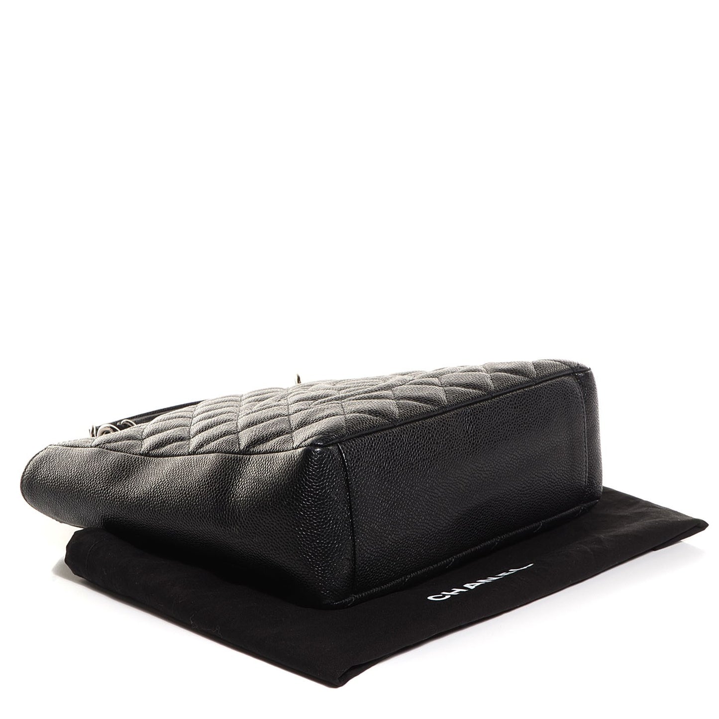 Caviar Quilted Petit Shopping Tote PST Black