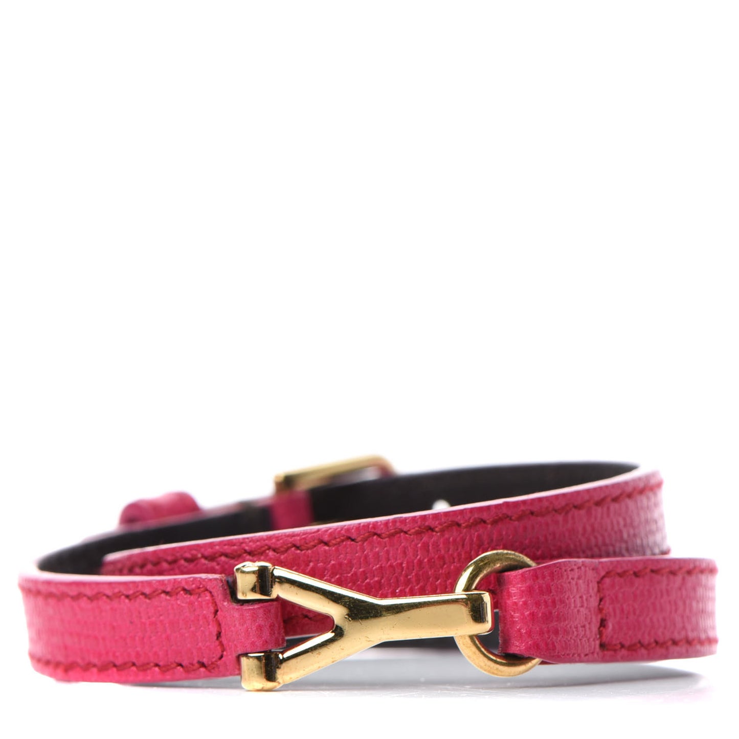 Calfskin Double Wrap Bracelet Pink