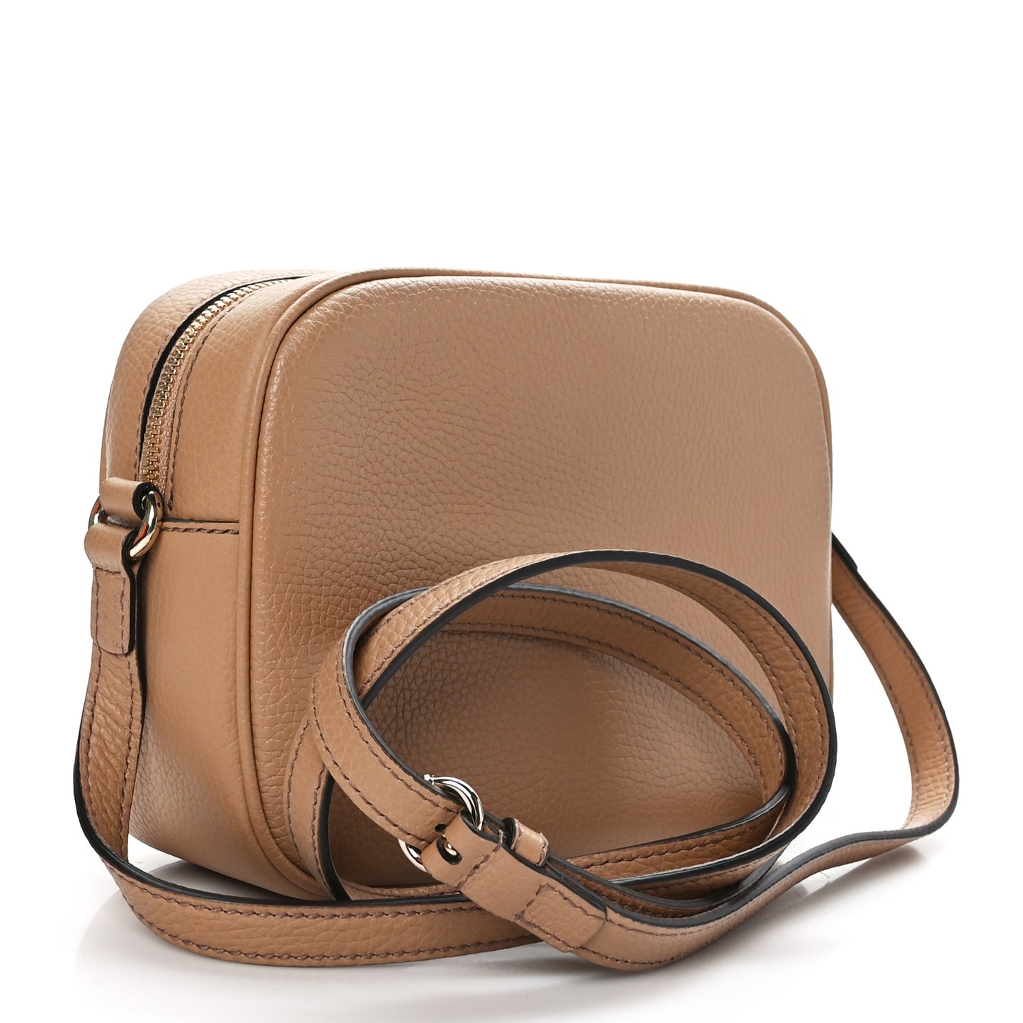 Pebbled Calfskin Small Soho Disco Bag Camelia