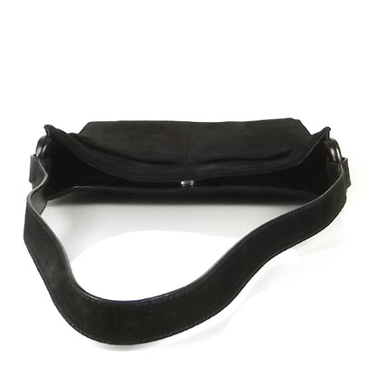 Gucci Suede Shoulder Bag Black 3 of 8
