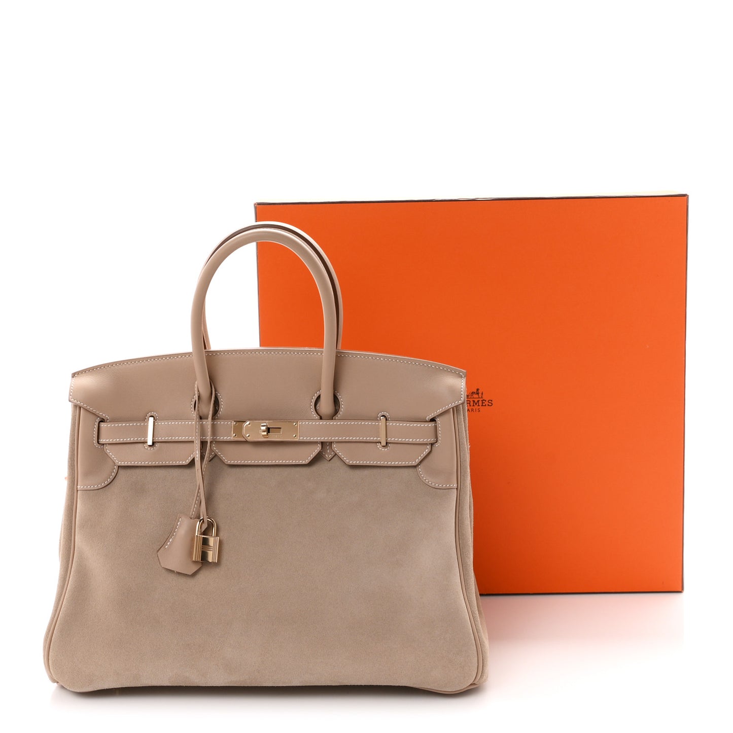 Veau Doblis Swift Grizzly Birkin 35 Argile