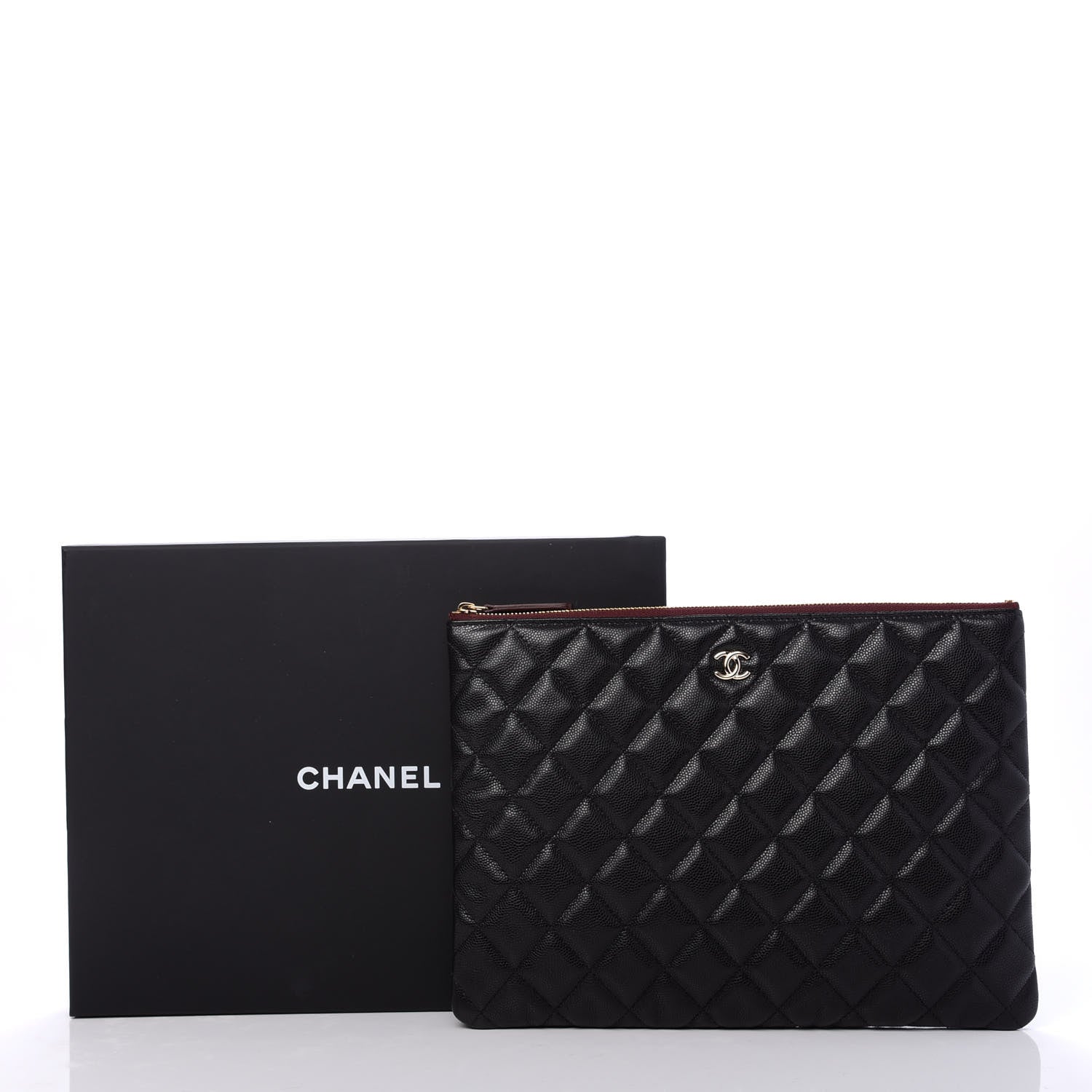 Chanel Caviar Quilted Medium Cosmetic Case Black 9 of 9
