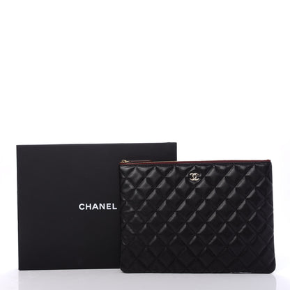 Chanel Caviar Quilted Medium Cosmetic Case Black 9 of 9