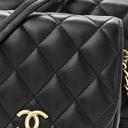 Chanel Lambskin Quilted Side Packs Black 10 of 16