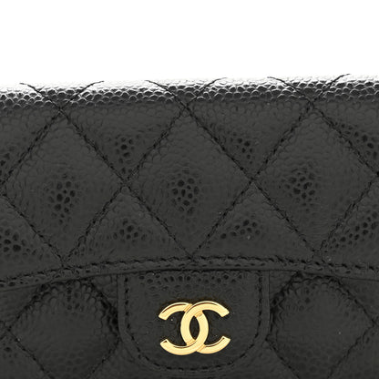 Chanel Caviar Quilted Flap Card Holder Black 9 of 10