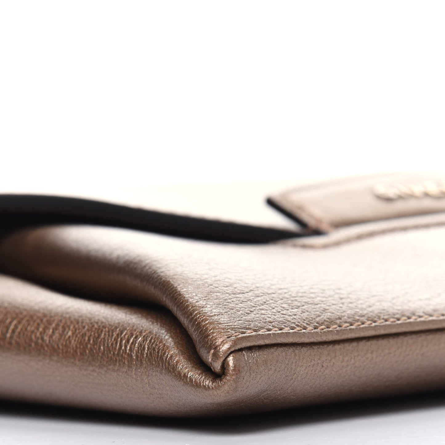 Sugar Goatskin Medium Antigona Envelope Clutch Old Gold
