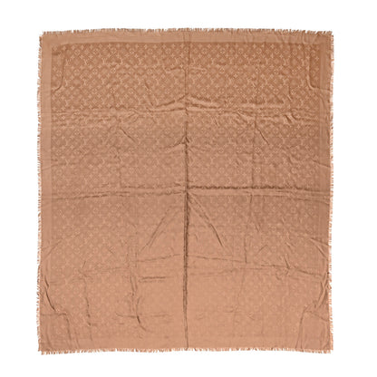 Louis Vuitton Silk Wool Monogram Shawl Cappuccino 1 of 4
