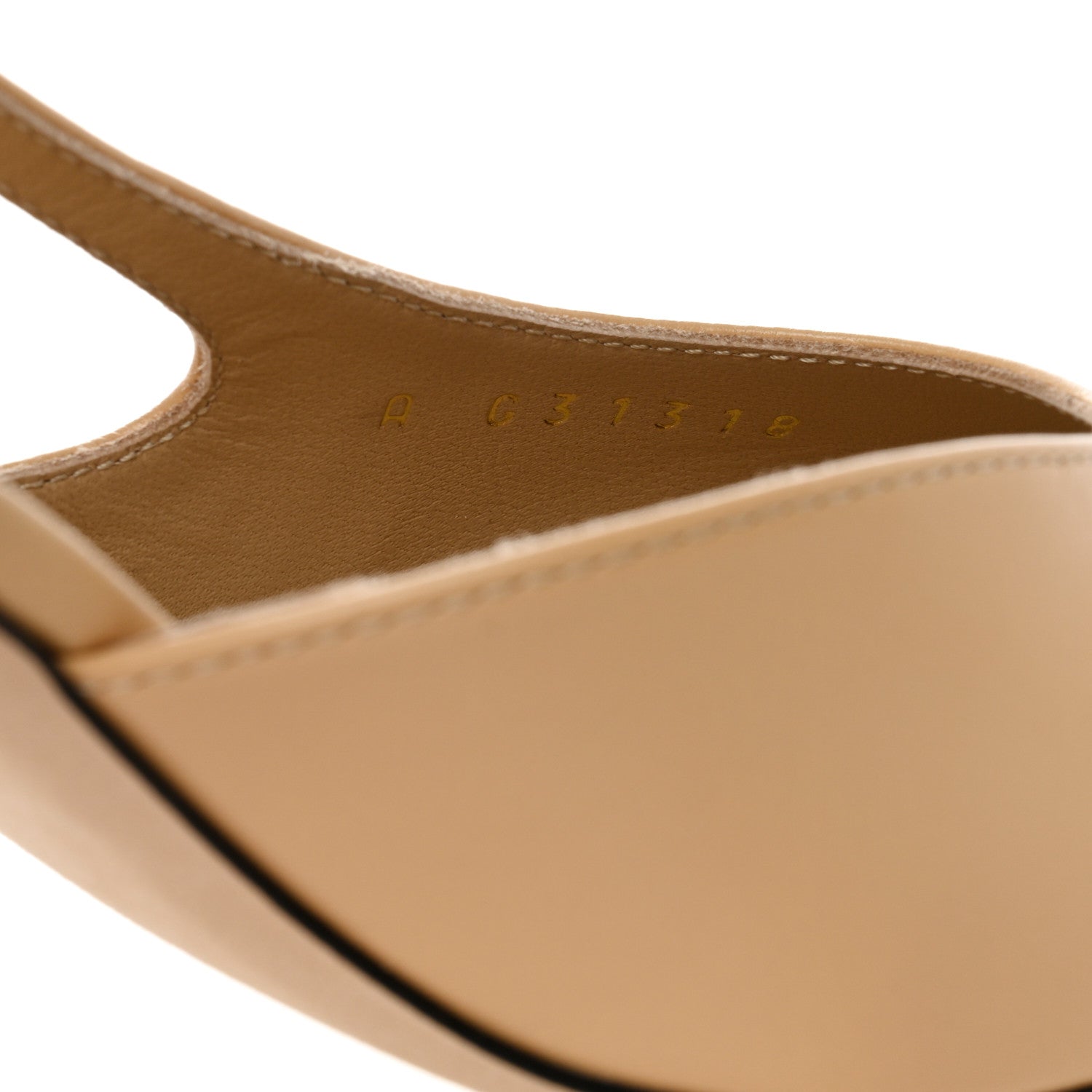 Chanel Goatskin Grosgrain Cap Toe CC Slingback Pumps 36.5 Beige Black 8 of 9