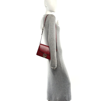 Gucci Snakeskin Small Torchon GG Ring Shoulder Bag Red 2 of 11