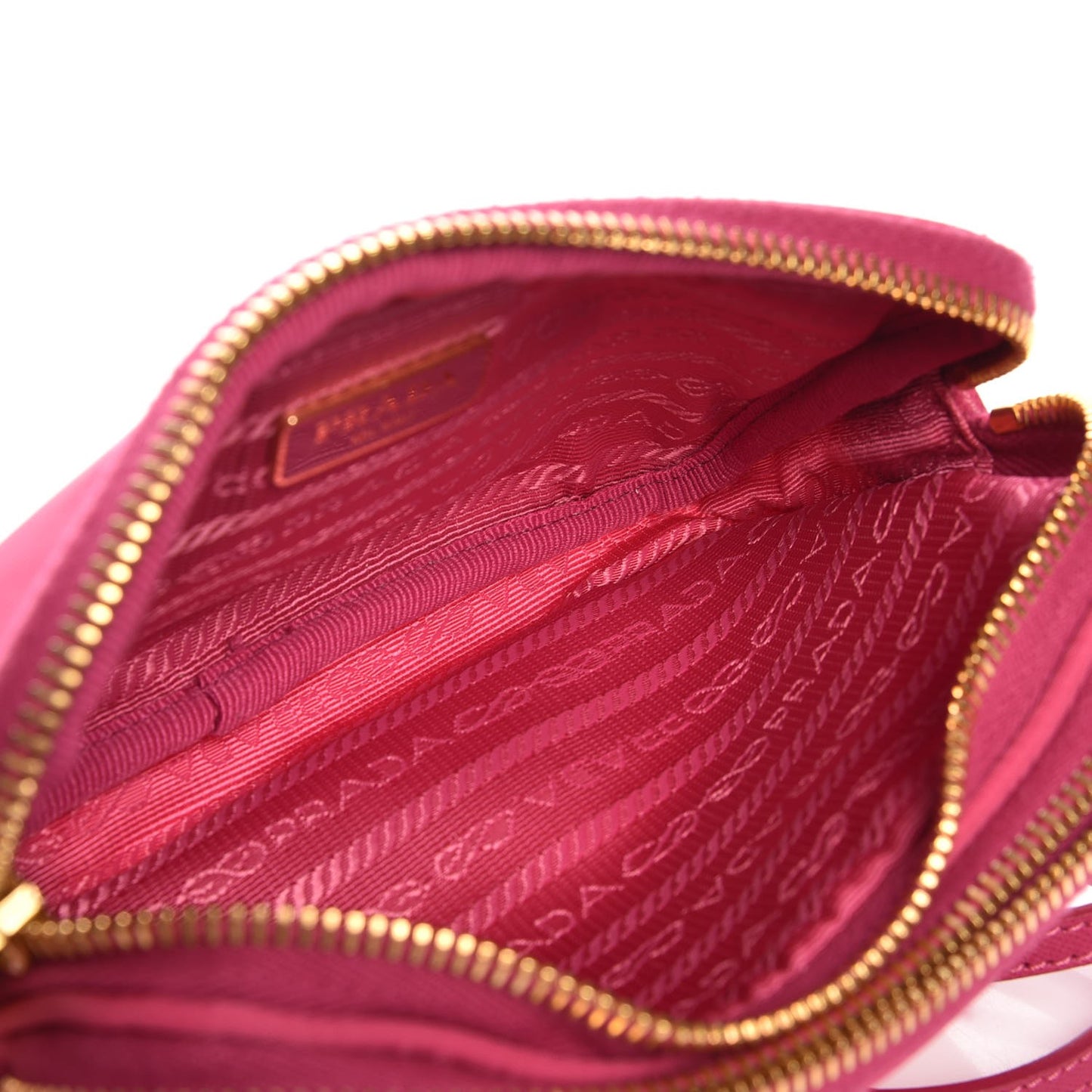 Tessuto Nylon Saffiano Mini Camera Crossbody Fuxia