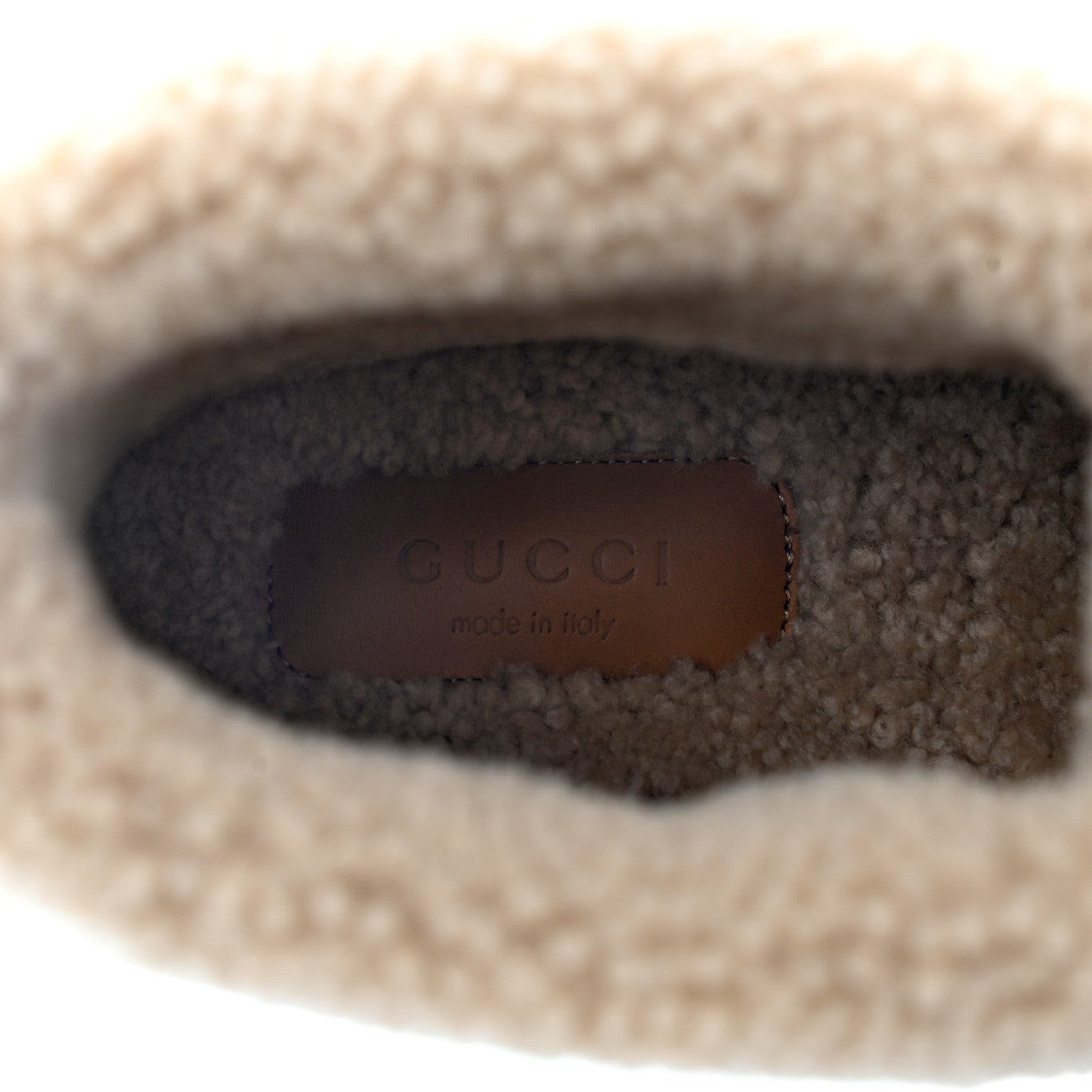 Gucci Covered Wool GG Monogram Womens Fria Horsebit Ankle Boots 36.5 Beige Ebony Butterscotch 8 of 9