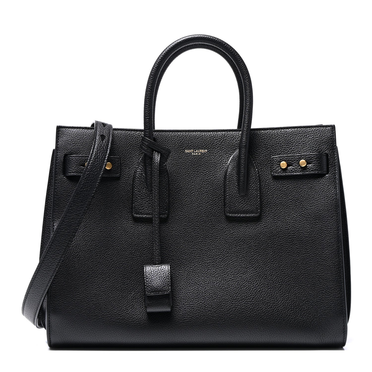 Saint Laurent Grained Calfskin Small Supple Sac De Jour Black 1 of 10