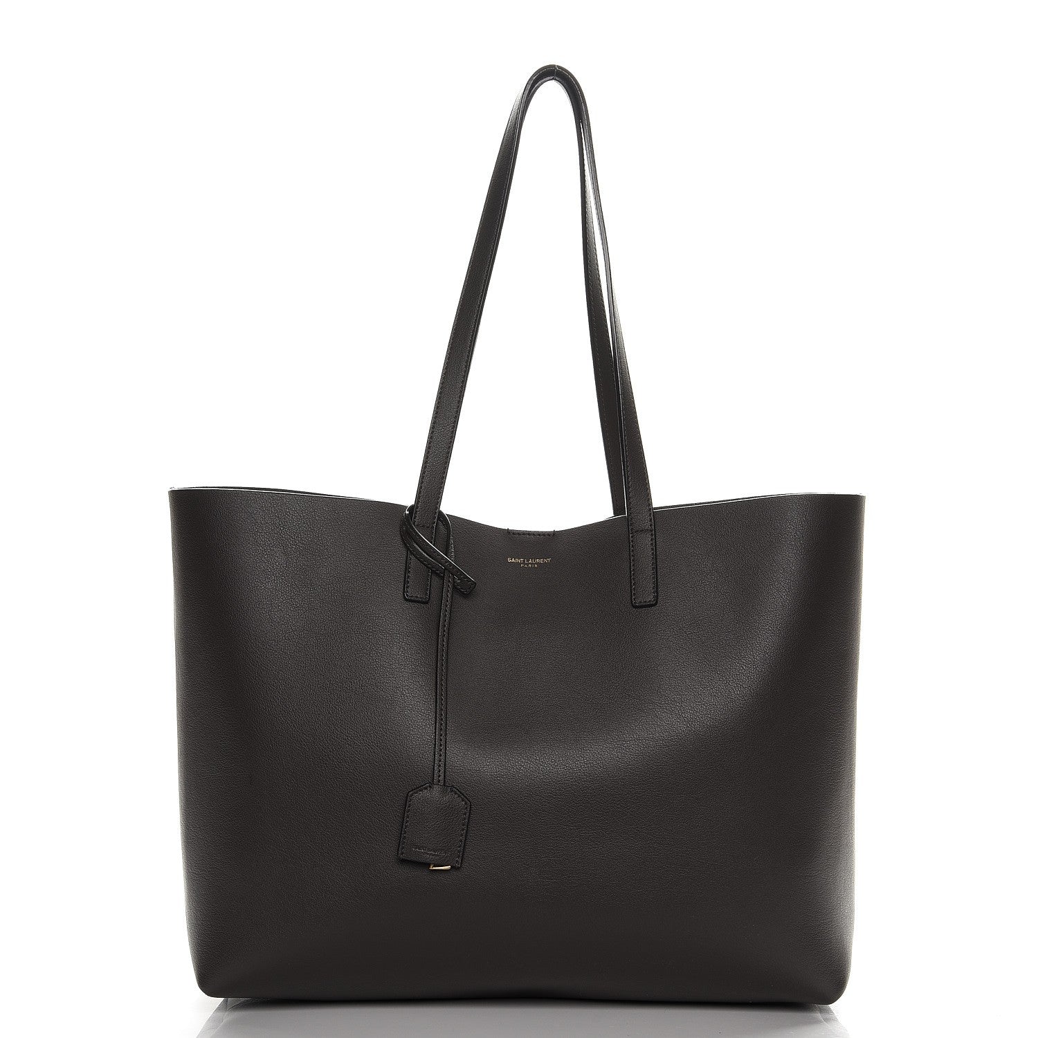 Saint Laurent Calfskin Large Shopping Tote Dark Anthracite 3 of 10