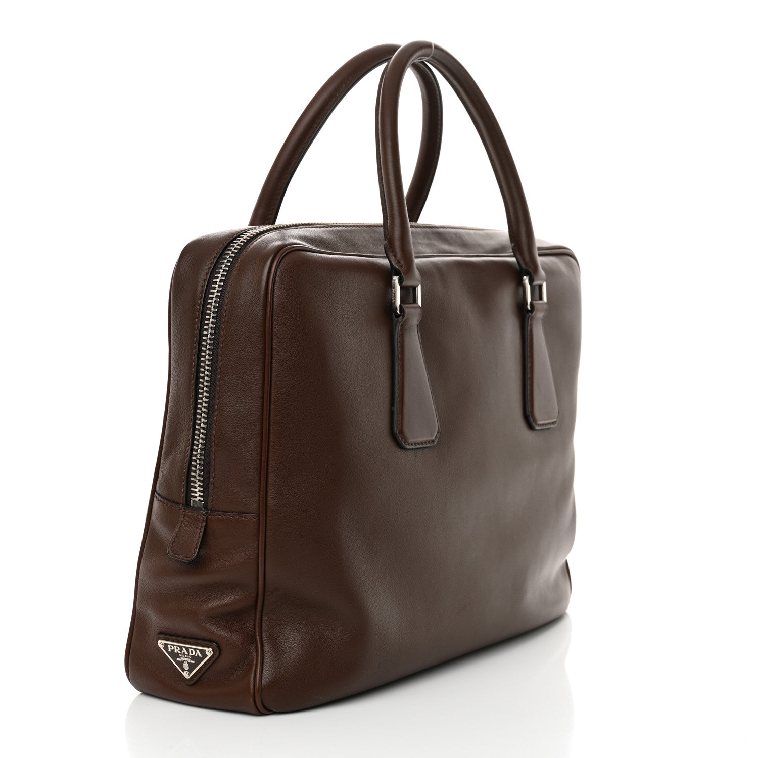 Prada Vitello City Travel Briefcase Bruciato 3 of 10