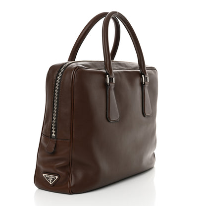 Prada Vitello City Travel Briefcase Bruciato 3 of 10