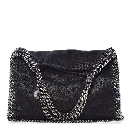 Stella McCartney Shaggy Deer Mini Falabella Fold Over Tote Black 1 of 9