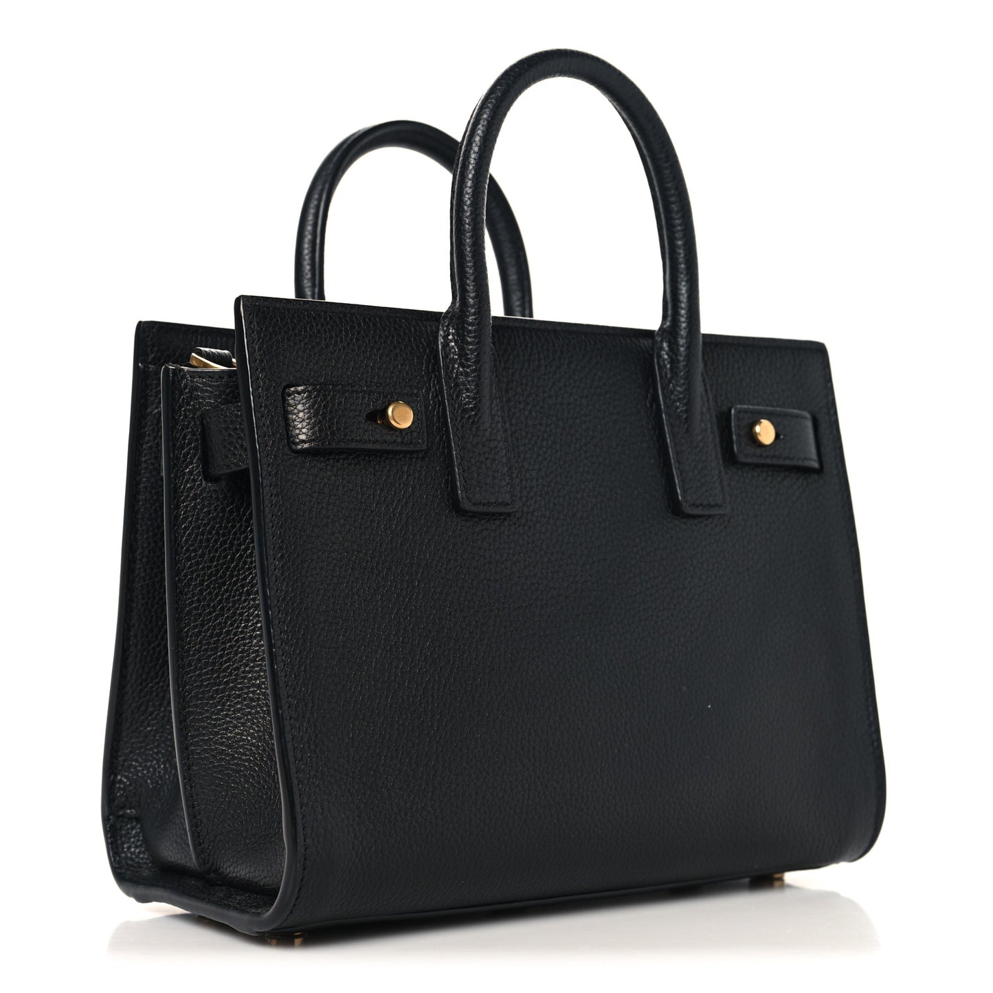 Grained Calfskin Nano Supple Sac De Jour Black