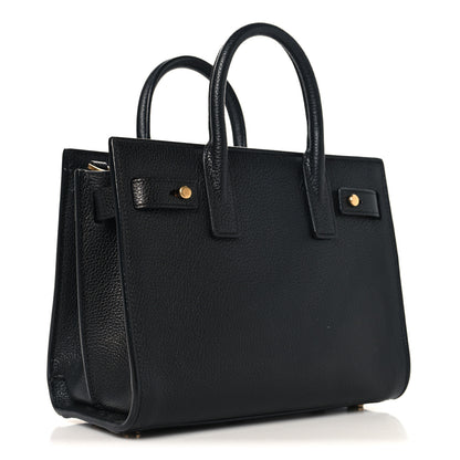 Saint Laurent Grained Calfskin Nano Supple Sac De Jour Black 3 of 11