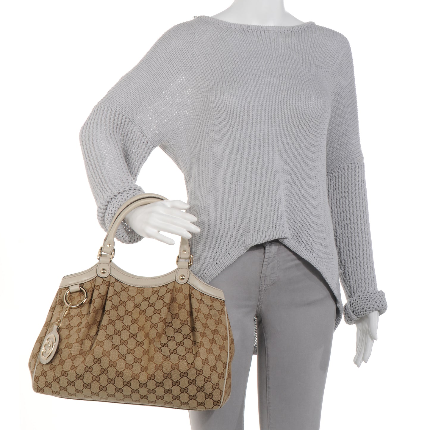 Monogram Medium Sukey Tote Off White