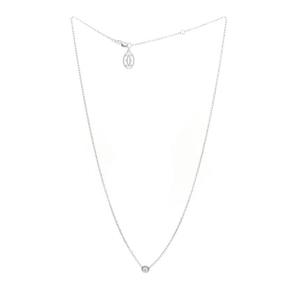 Cartier 18K White Gold Diamond SM D'Amour Pendant Necklace 3 of 5