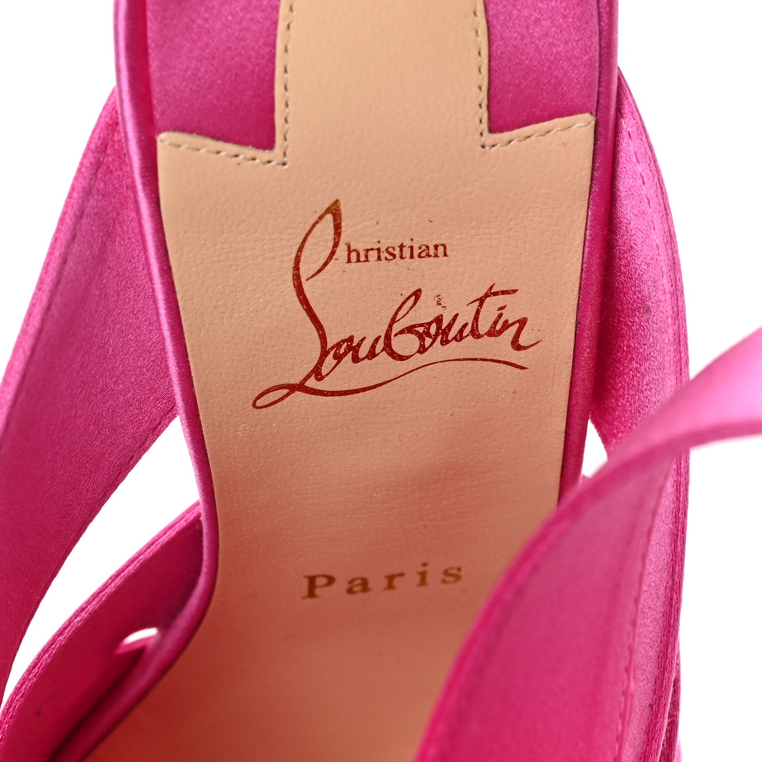 Christian Louboutin Satin Bow Slides 38.5 Fuchsia 5 of 7