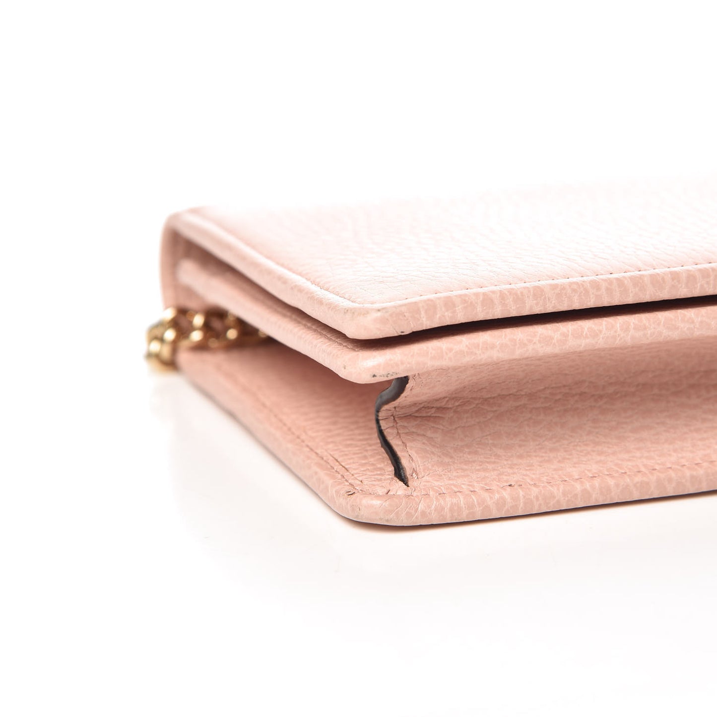 Dollar Calfskin Mini GG Marmont Chain Wallet Perfect Pink