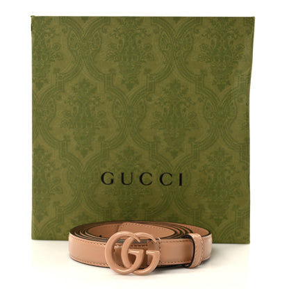 Gucci Azalea Calfskin Enamel Monochrome Double G 20mm Belt 110 44 Camelia 5 of 5