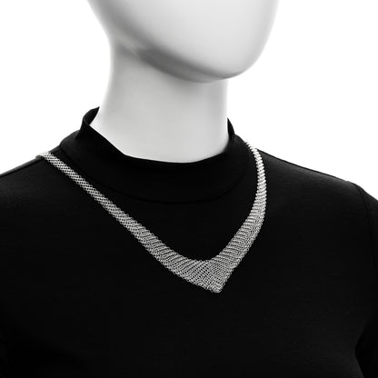 Tiffany Sterling Silver Elsa Peretti Mesh Bib Necklace 2 of 5