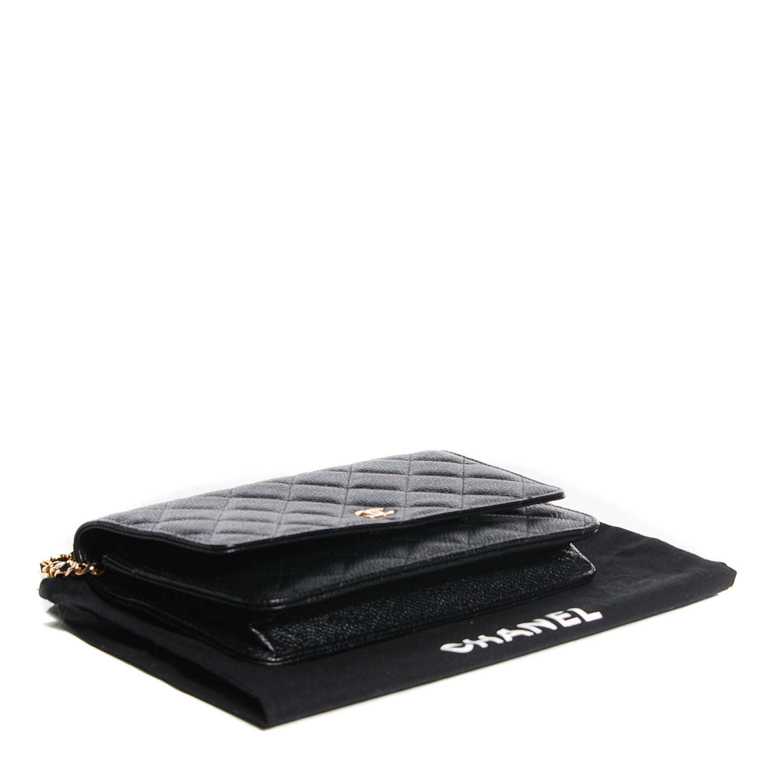 Chanel Caviar Quilted Wallet On Chain WOC Black 4 of 9