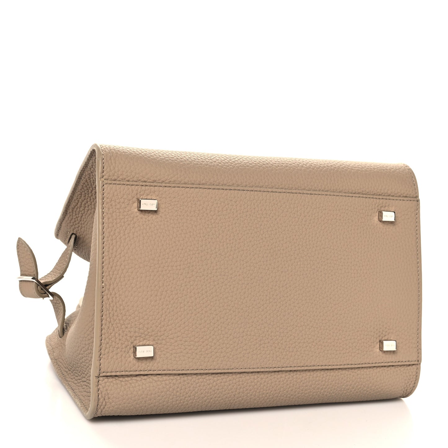 Grained Calfskin Soft Margaux 10 Bag Dark Taupe