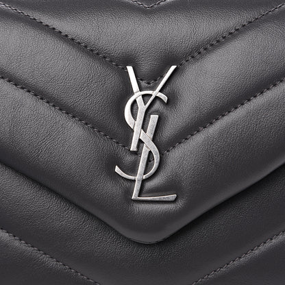 Saint Laurent Calfskin Y Quilted Monogram Toy Loulou Crossbody Bag Storm 7 of 9