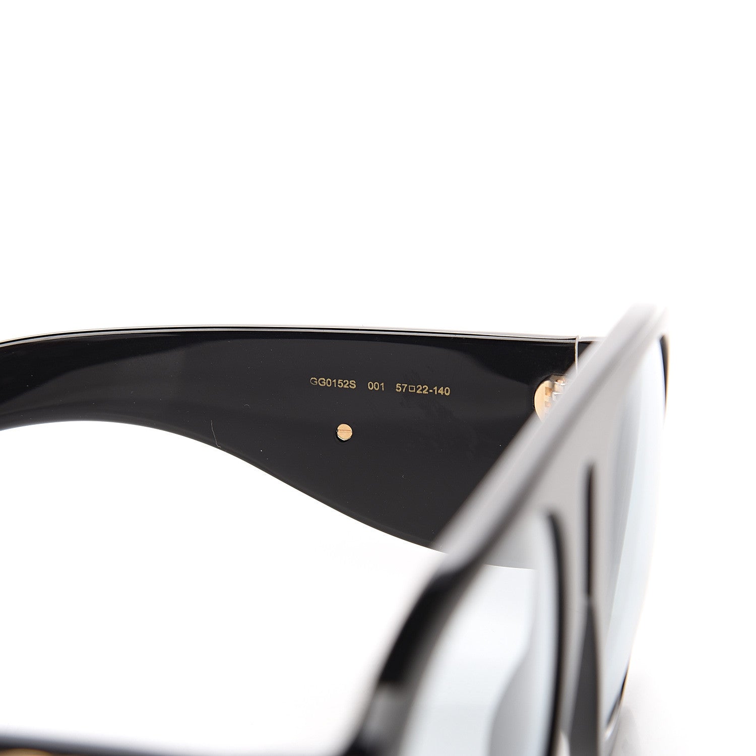 Gucci Oversized Aviator Sunglasses GG0152S Black 5 of 7