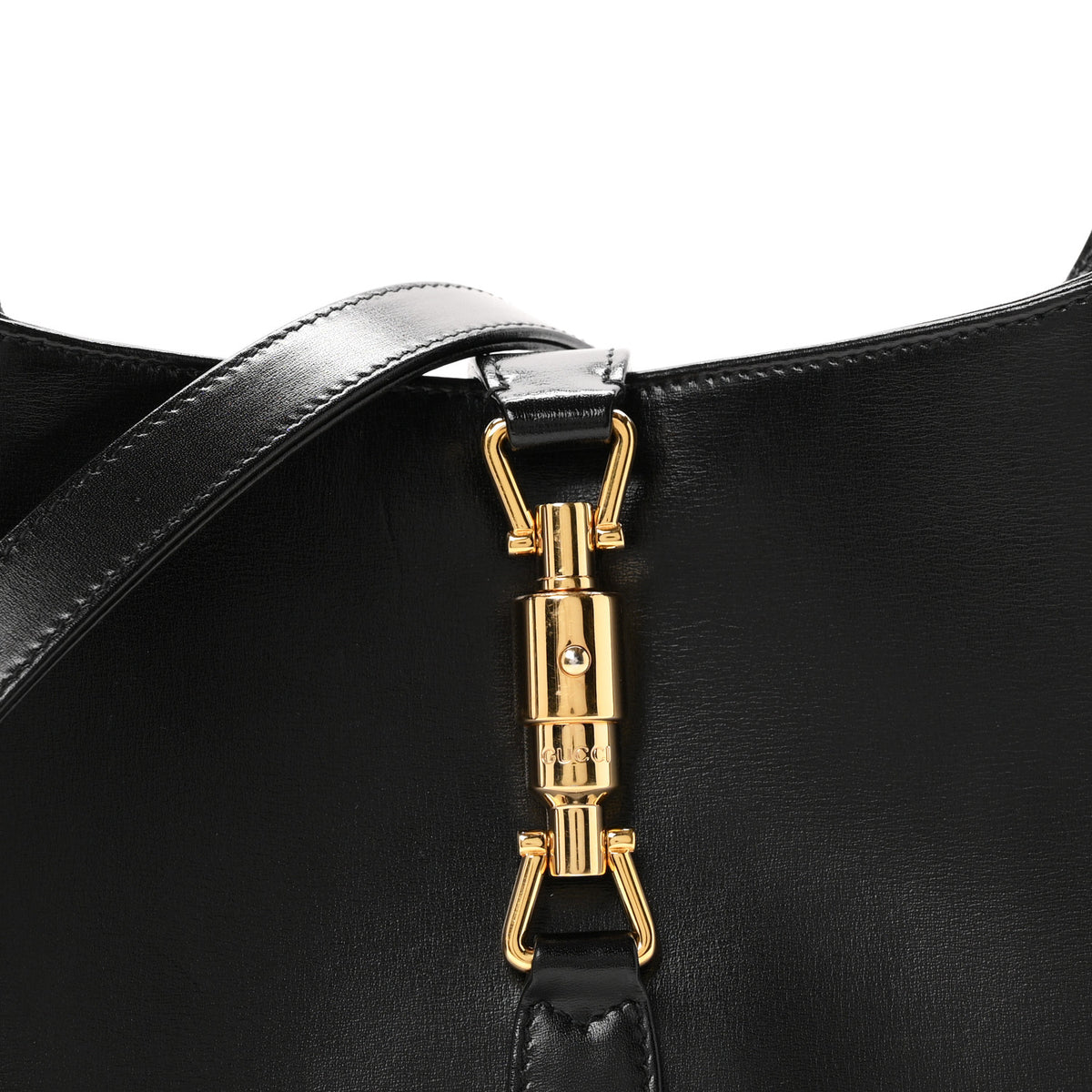 Boarded Dyana Lux Calfskin Small Jackie 1961 Hobo Black