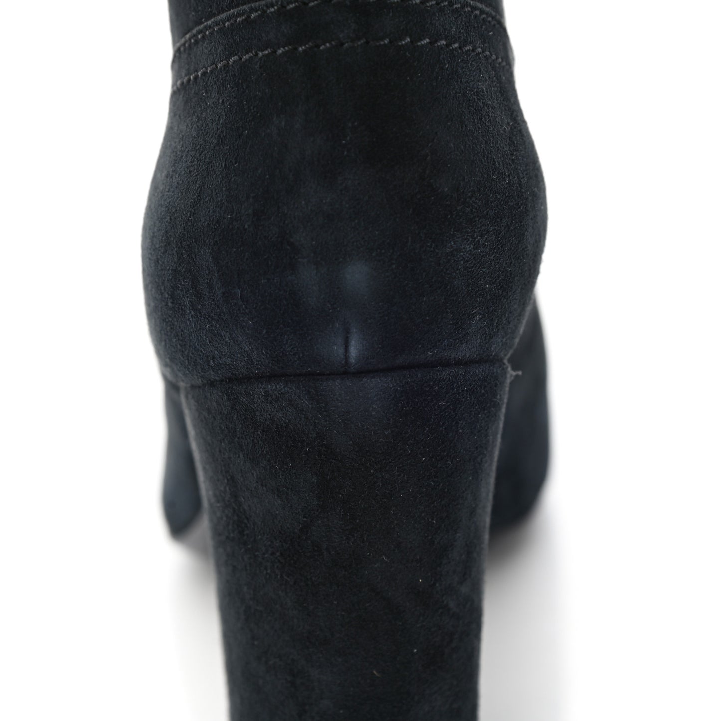 Suede Calfskin Fabric Short Boots 40.5 Blue