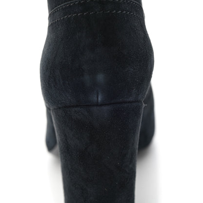 Chanel Suede Calfskin Fabric Short Boots 40.5 Blue 12 of 17