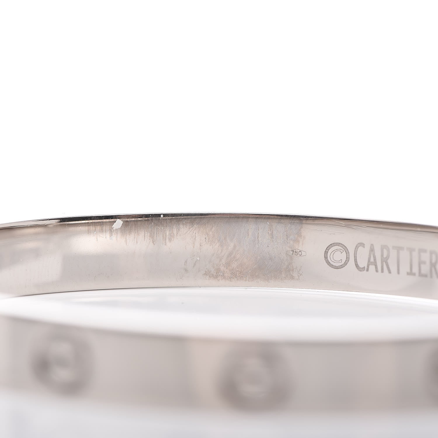 Cartier 18K White Gold LOVE Bracelet 17 7 of 10