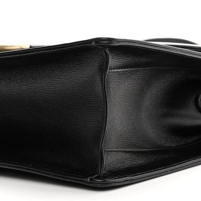Gucci Textured Calfskin Medium Torchon GG Ring Shoulder Bag Black 11 of 12