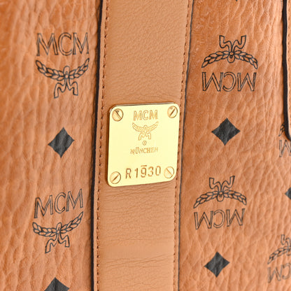 MCM Visetos Medium Liz Reversible Shopper Tote Cognac 10 of 16