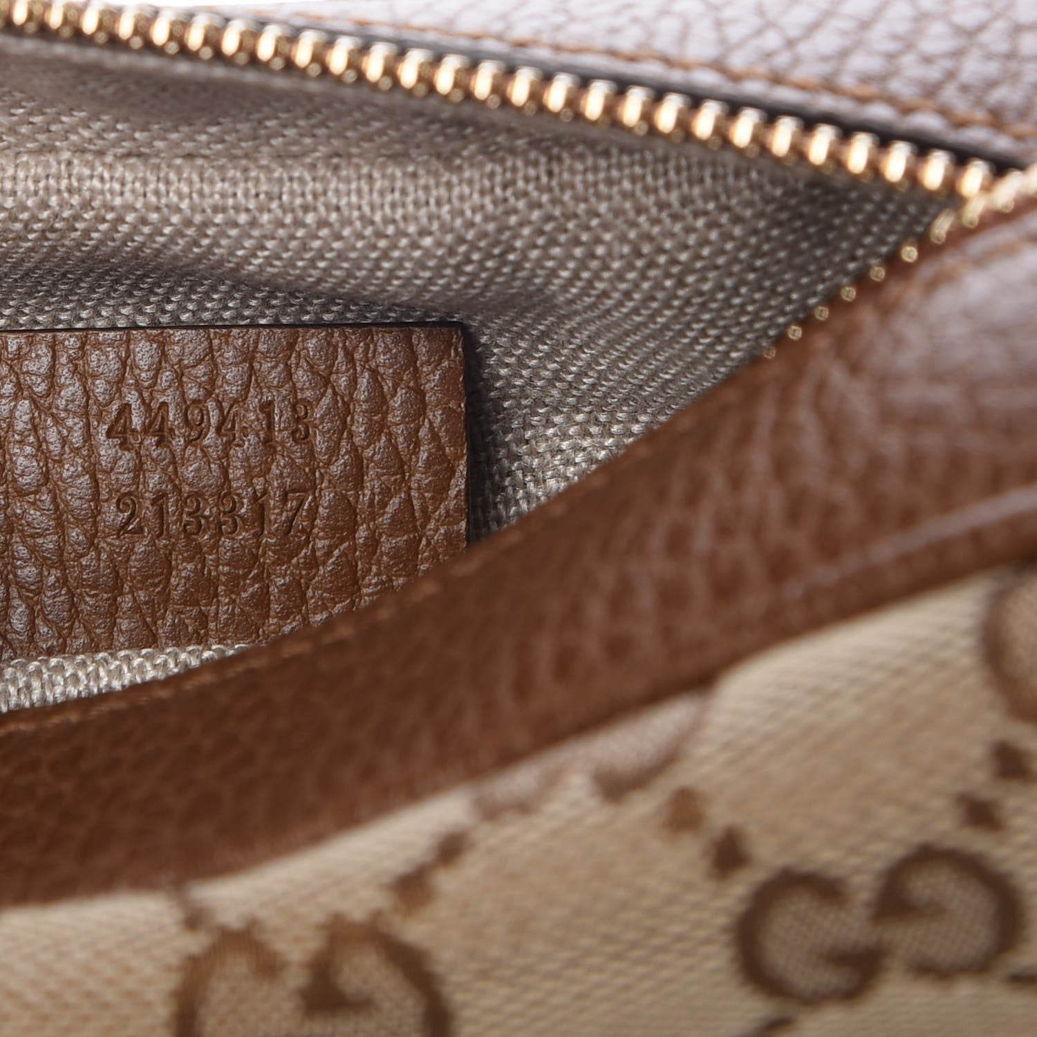 Gucci Monogram Mini Bree Messenger Bag Beige Tabacco 7 of 7