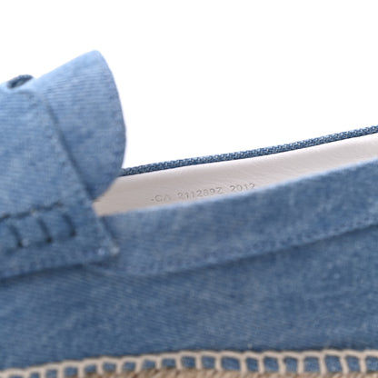 Hermes Denim Canvas Womens Trip Espadrilles 39 Bleu Clair 8 of 12