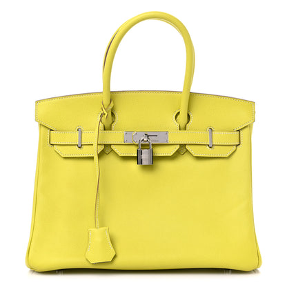Hermes Epsom Candy Birkin 30 Lime Gris Perle 1 of 15