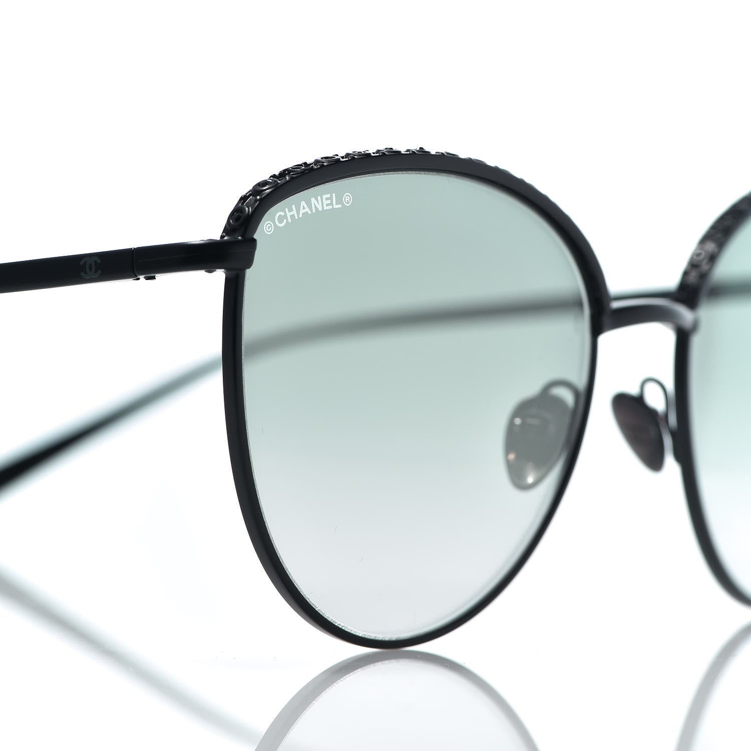 Chanel Metal Crystal Sunglasses 4258-B Black 7 of 8
