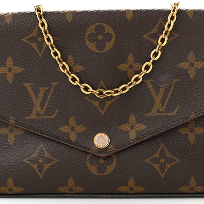Louis Vuitton Monogram Pochette Felicie Chain Wallet Fuchsia 7 of 10